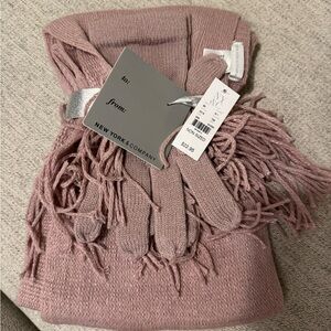 New York & Company Dusty Pink Fringed Sweater